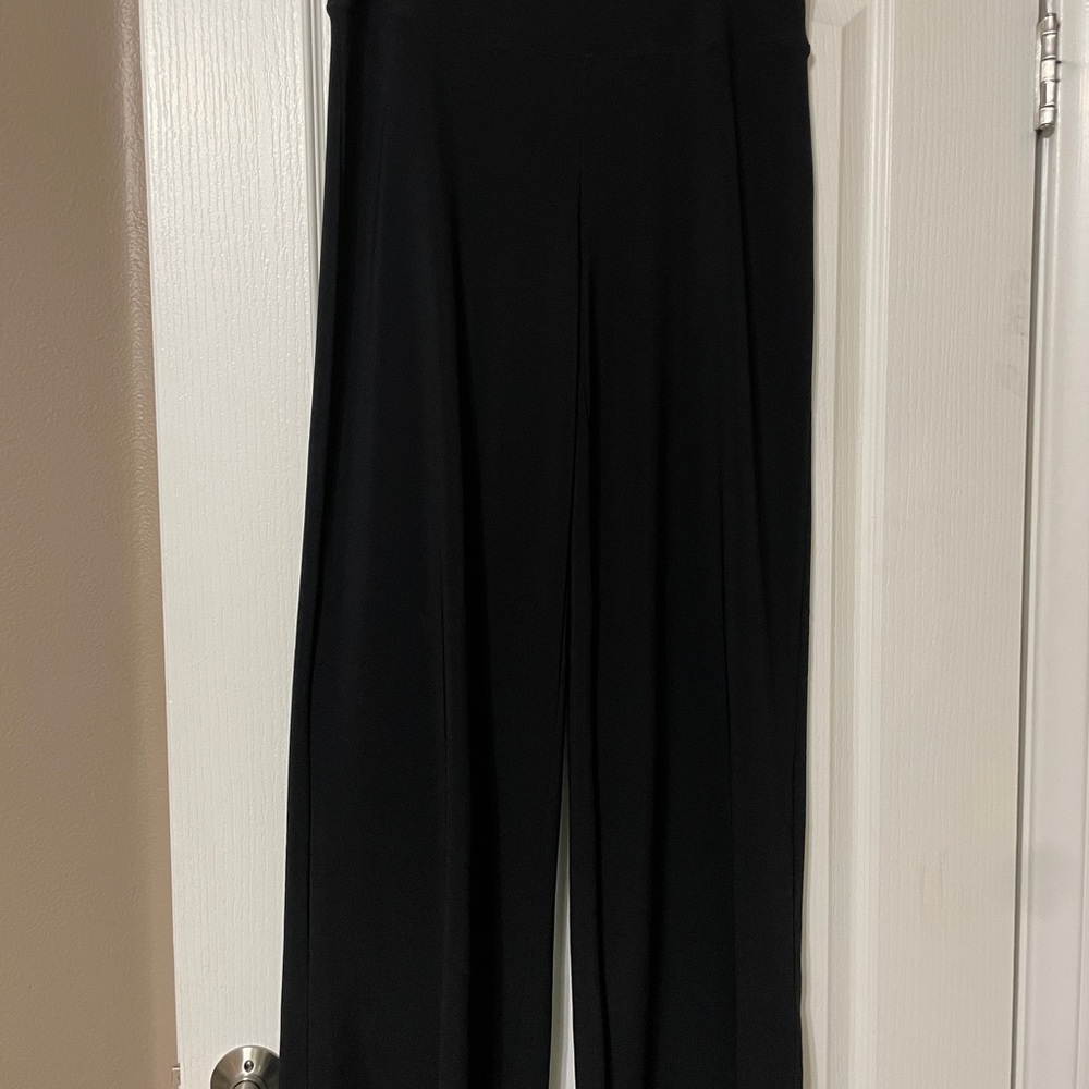 Boston Proper Black Women's Wide Leg Traveler Pants